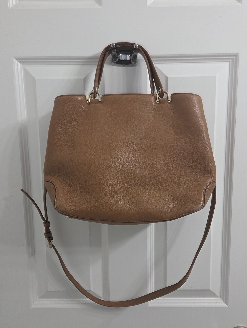 Michael Kors Tan Leather Shoulder Tote with Top Handles